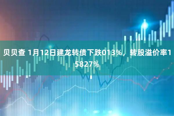 贝贝查 1月12日建龙转债下跌013%，转股溢价率15827%